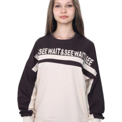 UNISEX 8/16 YAŞ ŞERİTLİ VE GARNİLİ SWEAT