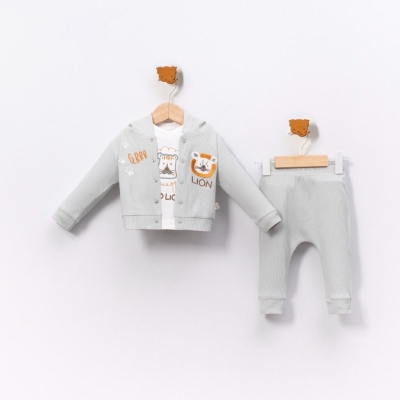 UNISEX 9/24 AY ASLAN NAKIŞLI 3’LÜ TAKIM 