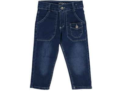 ERKEK 3/7 YAŞ KÜÇÜK KARGO CEPLİ KOT PANTOLON