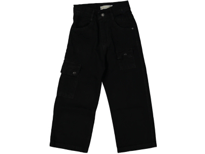 KIZ 6/10 YAŞ KARGO CEP ÇITÇITLI KOT PANTOLON