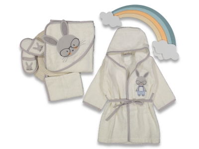 UNISEX / AY BEBEKEVİ LÜKS SET GÖZLÜKLÜ TAVȘAN