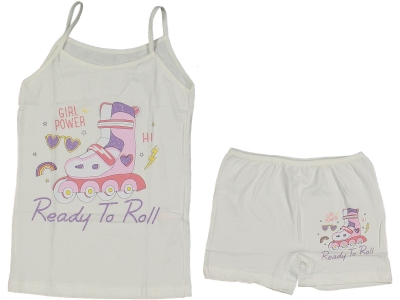 KIZ 6/7 YAŞ BASKILI BOXER TAKIM